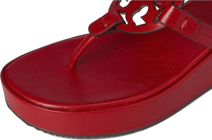 Tory Burch Miller Wedge 25Mm Women's Sandals Tory Red : 9 M, Leather - Image 7
