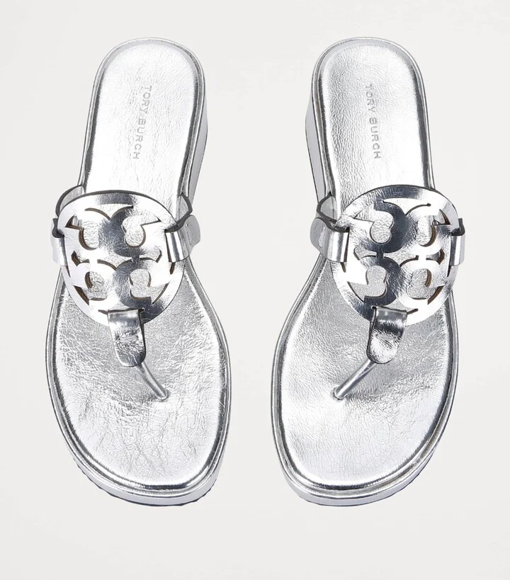 Tory Burch Miller Wedge Sandals 25 - Image 4