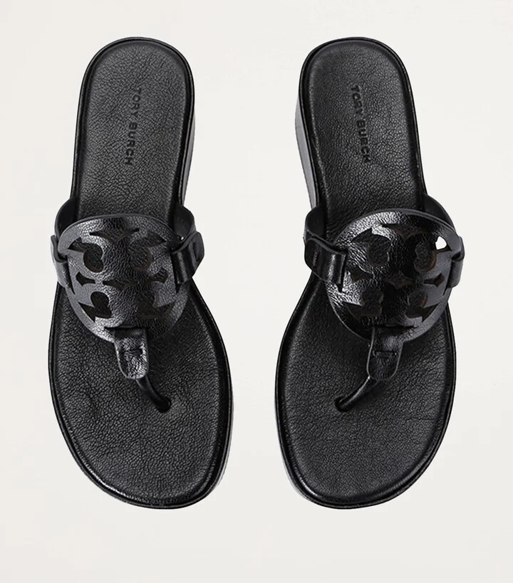 Tory Burch Miller Wedge Sandals 25 - Image 4