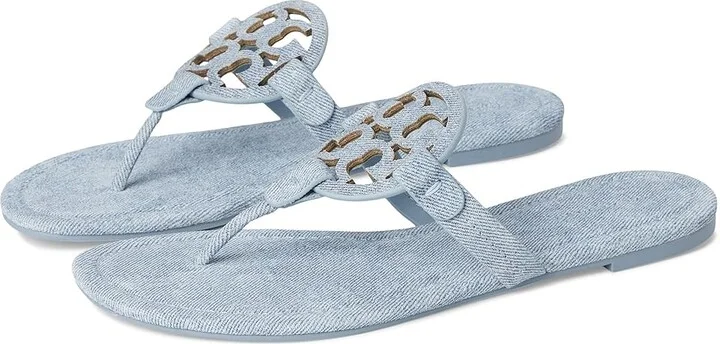 Tory Burch Miller Women's Shoes Blue Cloud : 5 M, Leather