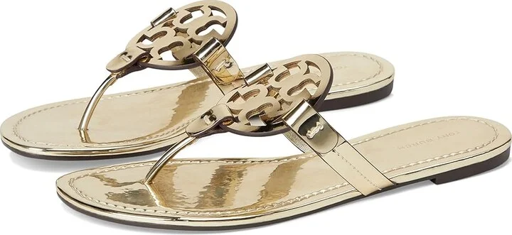 Tory Burch Miller Women's Shoes Gold : 9.5 M, Leather