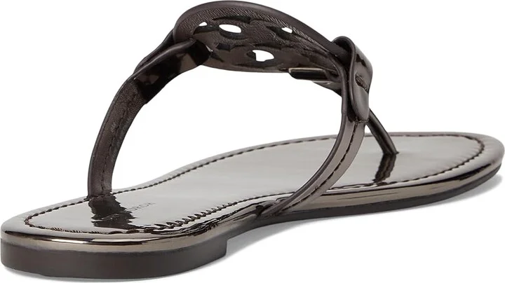 Tory Burch Miller Women's Shoes Shiny Dark Gray : 6.5 M, Leather - Image 4
