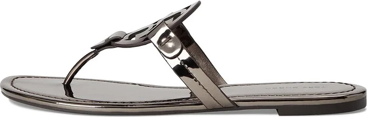 Tory Burch Miller Women's Shoes Shiny Dark Gray : 6.5 M, Leather - Image 6