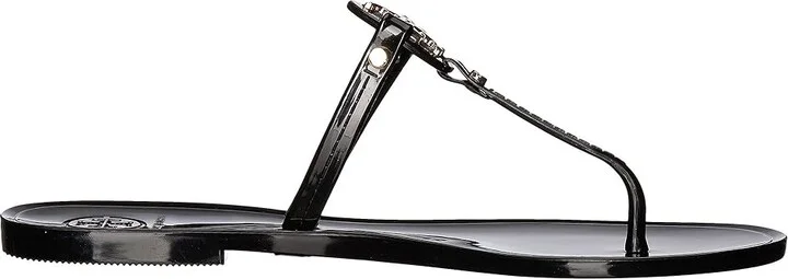 Tory Burch Mini Miller Jelly Thong Sandal Women's Sandals Black 1 : 5 M, Synthetic - Image 8