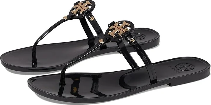Tory Burch Mini Miller Jelly Thong Sandal Women's Sandals Black 1 : 5 M, Synthetic