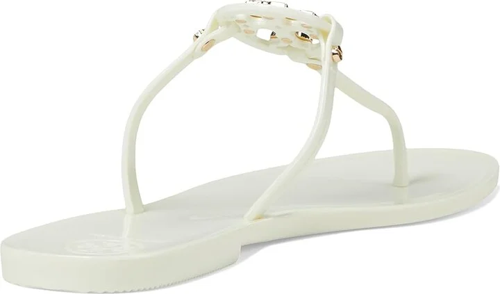 Tory Burch Mini Miller Jelly Thong Sandal Women's Sandals Ivory : 7 M, Synthetic - Image 5