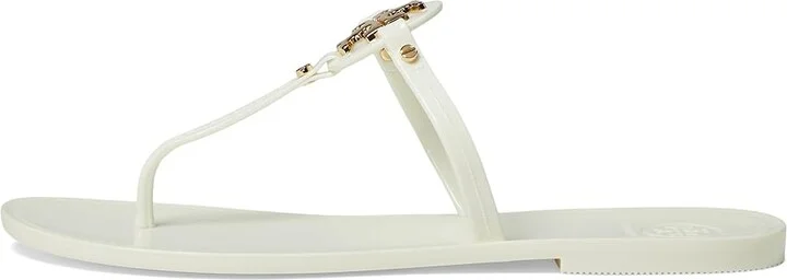 Tory Burch Mini Miller Jelly Thong Sandal Women's Sandals Ivory : 7 M, Synthetic - Image 7