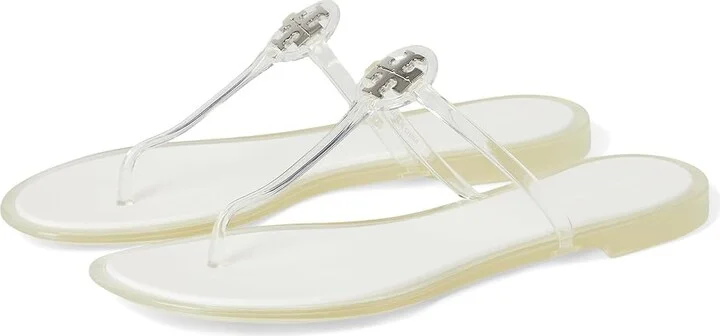 Tory Burch Mini Miller Jelly Women's Sandals Clear/Silver : 9 M, Synthetic