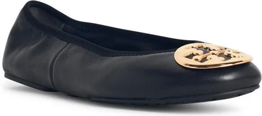 Tory Burch 'Minnie' Black Leather Ballet Flats - Image 2