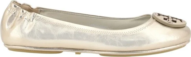 Tory Burch 'Minnie' Gold Leather Ballet Flats - Image 3