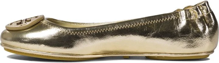 Tory Burch 'Minnie' Gold Leather Ballet Flats - Image 7