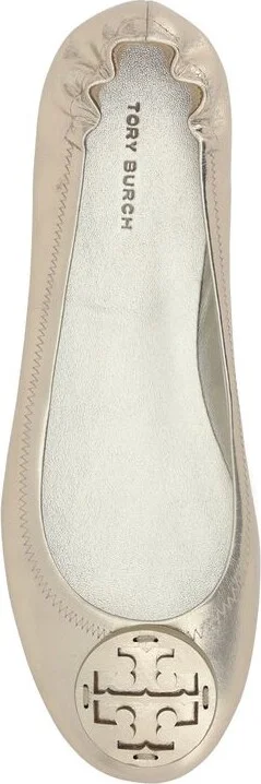 Tory Burch 'Minnie' Gold Leather Ballet Flats - Image 11