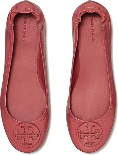 Tory Burch Minnie Travel Ballet w/ Leather Logo Women's Shoes Washed Berry : 8.5 M - Image 2