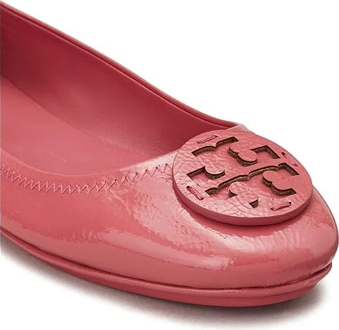 Tory Burch Minnie Travel Ballet w/ Leather Logo Women's Shoes Washed Berry : 8.5 M - Image 3