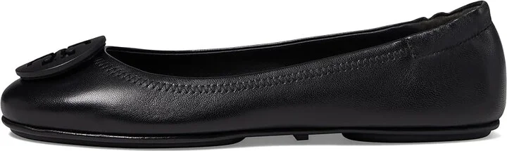Tory Burch Minnie Travel Ballet w/ Logo Women's Shoes Perfect Black : 5 M, Leather - Image 7
