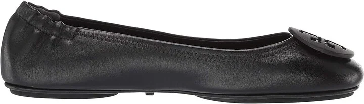 Tory Burch Minnie Travel Ballet w/ Logo Women's Shoes Perfect Black : 5 M, Leather - Image 8