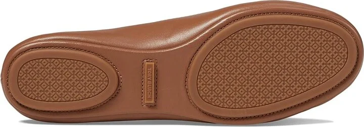 Tory Burch Minnie Travel Ballet w/ Metal Logo Women's Shoes Royal Tan/Gold : 10 M, Leather - Image 4