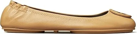Tory Burch Minnie Travel Ballet With Leather Logo Women's Shoes Ginger Shortbread : 7 M - Image 4