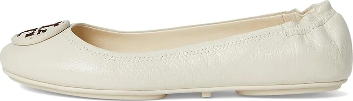 Tory Burch Minnie Travel Ballet With Leather Logo Women's Shoes Light Cream : 9.5 M - Image 6