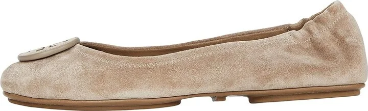 Tory Burch Minnie Travel Ballet With Leather Logo Women's Shoes Rocky Pebble/Rocky Pebble : 10.5 M - Image 6