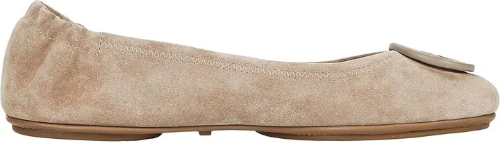 Tory Burch Minnie Travel Ballet With Leather Logo Women's Shoes Rocky Pebble/Rocky Pebble : 10.5 M - Image 7
