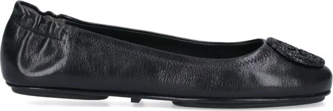 Tory Burch 'Minnie Travel' Black Leather Ballet Flats - Image 6