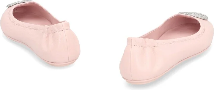 Tory Burch Minnie Travel Leather Ballet Flats - Image 4