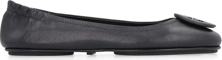 Tory Burch Minnie Travel Leather Ballet Flats