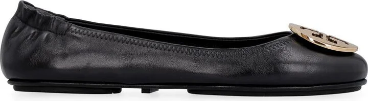 Tory Burch Minnie Travel Leather Ballet Flats
