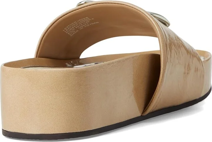Tory Burch Patos Platform Slide Women's Wedge Shoes Chateau Gray/Silver : 10 M, Leather - Image 4