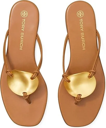 Tory Burch Patos Sandal Women's Sandals Caramel Corn : 6 M, Leather - Image 2
