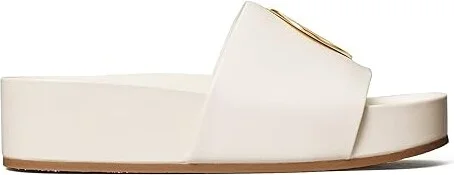 Tory Burch Patos Slide Women's Shoes New Ivory/New Ivory : 10.5 M, Leather - Image 2