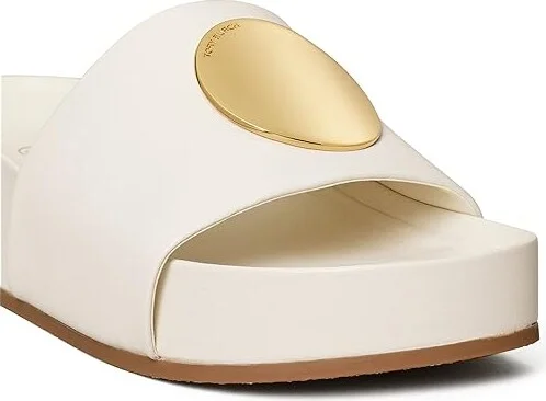 Tory Burch Patos Slide Women's Shoes New Ivory/New Ivory : 10.5 M, Leather - Image 3