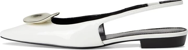 Tory Burch Patos Slingback Women's Shoes Cloud/Silver : 9 M, Leather - Image 6