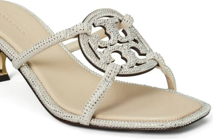 Tory Burch Pave Geo Bombe Miller Low Heel Sandal Shoes - Image 3