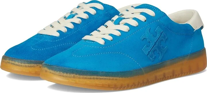 Tory Burch Phoenix Sneakers Women's Shoes Blue Azure/Blue Azure/Purity : 5.5 M, Suede