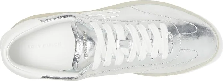 Tory Burch Phoenix Sneakers Women's Shoes Silver/Bianco/Bianco : 6.5 M, Suede - Image 2
