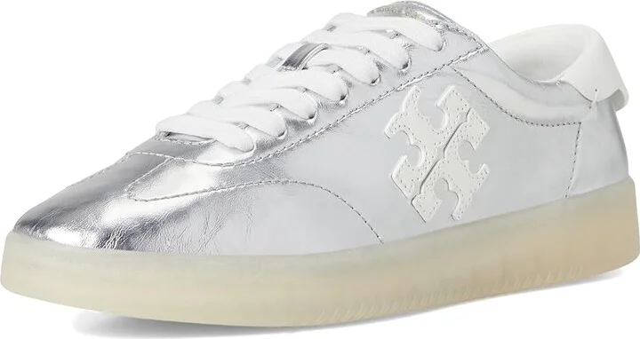 Tory Burch Phoenix Sneakers Women's Shoes Silver/Bianco/Bianco : 6.5 M, Suede - Image 5