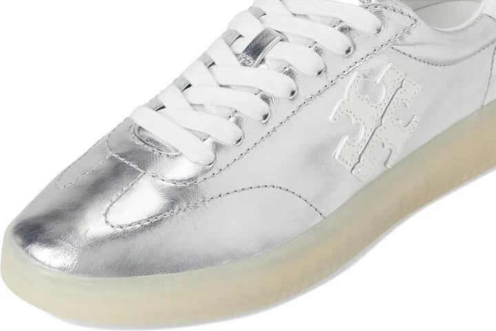 Tory Burch Phoenix Sneakers Women's Shoes Silver/Bianco/Bianco : 6.5 M, Suede - Image 7