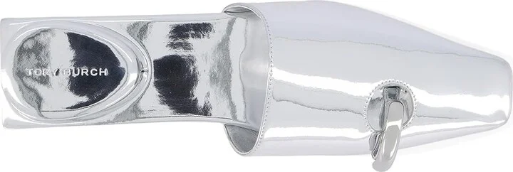 Tory Burch Pierced Mule Women's Flat Shoes Argento/Silver : 7.5 M, Leather - Image 2
