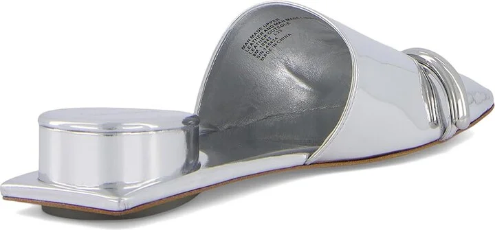 Tory Burch Pierced Mule Women's Flat Shoes Argento/Silver : 7.5 M, Leather - Image 4