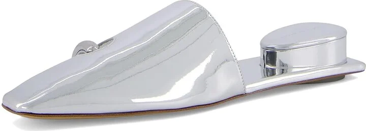 Tory Burch Pierced Mule Women's Flat Shoes Argento/Silver : 7.5 M, Leather - Image 5
