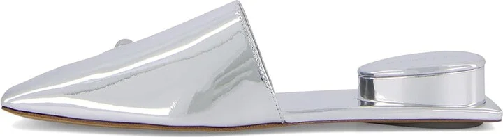Tory Burch Pierced Mule Women's Flat Shoes Argento/Silver : 7.5 M, Leather - Image 6