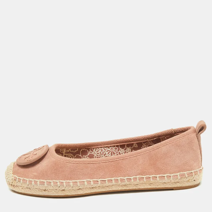 Tory Burch Pink Suede Minnie Ballet Flats Size 36
