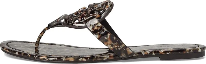 Tory Burch Resin Miller Women's Wedge Shoes Caramel /Caramel : 5 M, Leather - Image 6