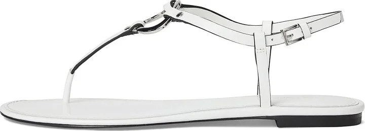Tory Burch Ring Sandal Women's Shoes Bianco : 6 M, Leather - Image 6