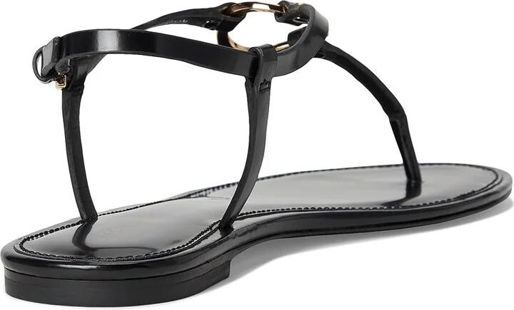 Tory Burch Ring Sandal Women's Shoes Perfect Black 1 : 7.5 M, Leather - Image 4
