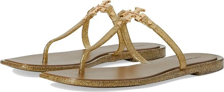 Tory Burch Roxanne Jelly Women's Shoes Gold Glitter/Gold : 5 M, Synthetic