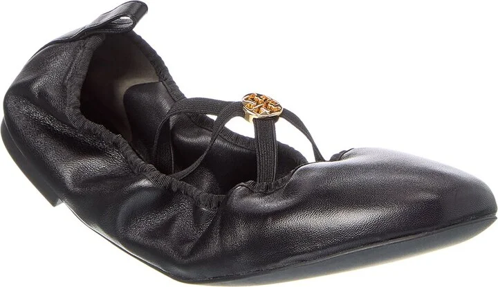 Tory Burch Soft Scrunch Leather Ballet Flat