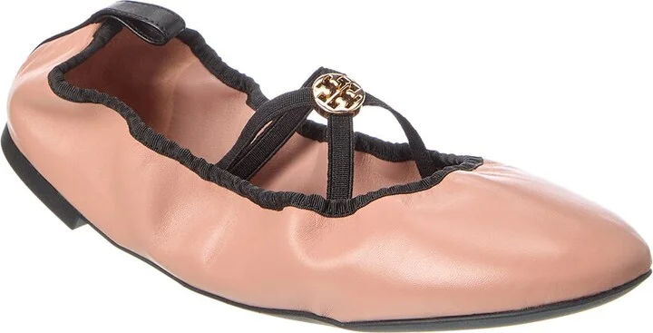 Tory Burch Soft Scrunch Leather Ballet Flat